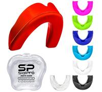 Mouthguards Slim Fit Junior Mouldable Gum Shield with Case for Boxing Men MMA Rugby Hockey Basketball Muay Thai Kickboxing Football All Contact Sports (<11 Years, Red)