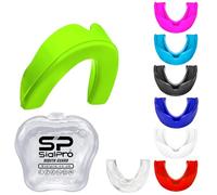 Mouthguards Slim Fit Junior Mouldable Gum Shield with Case for Boxing Men MMA Rugby Hockey Basketball Muay Thai Kickboxing Football All Contact Sports(<11 Years, Fluorescent Green)