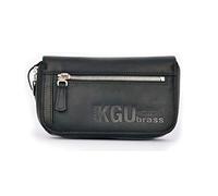 Mouthpiece Holder (4-Piece) Genuine Leather Case for Trumpet, Flugelhorn, Cornet Mouthpieces. Protection for mouth piece. Handmade organiser bag (QUAD, Black)