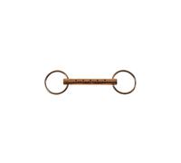 Mouthpiece with 2 rings for flute horse bit in copper Umbria Equitazione