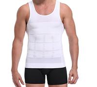 mouwloze shapewear tanktops voor heren, afslankend compressie shirt stretch body shaper vest ademend - fitness