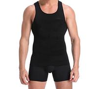 mouwloze shapewear tanktops voor heren, afslankend compressie shirt stretch body shaper vest ademend - fitness
