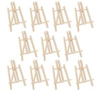 MOUYAT 10 Pack Wooden Tabletop Easel, 30cm Portable Desk Easel Stand for Artists, Beginners, and Professionals, Small Adjustable Painting Stand for Canvas, Drawing, and Display, 19 x 30cm