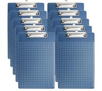 MOUYAT 10 Pcs A4 Clipboard, A4 Letter Size Paper File Holder with Low Profile Clip, Plastic Clip Boards for Office School Home, 22 x 31.5cm