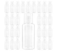 MOUYAT 110PCS 30ml Transparent Flip Cap Bottles, Empty Clear Travel Bottle with Lids, Plastic Refillable Flip Top Bottles for Trip