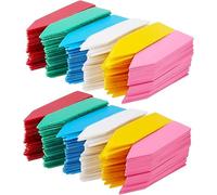MOUYAT 1200 Pcs 10 x 2cm Plastic Labels, Colourful Garden Nursery Name Tags, Reusable Markers for Indoor Outdoor Plants, 6 Assorted Colours