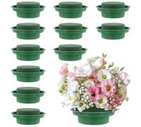 MOUYAT 12PCS Floral Foam Bowl, Flower Arrangement Kit, Green Round Wet DIY Floral Bouquet Kit for Wedding Decoration, Ornament