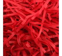 MOUYAT 1kg Red Shredded Tissue Paper, Shredded Paper for Gift Boxes, Hamper Shredded Paper for Gift Decoration, Hamper Filling
