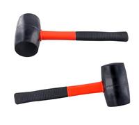 MOUYAT 2 PCS 32 oz Rubber Hammer, Rubber Hammer Mallet with Soft Grip, Mallet Hammer for Slabs, Flooring, General Use