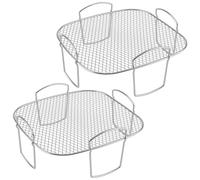 MOUYAT 2 PCS Air Fryer Shelf, 8 Inch Air Fryer Rack, Stainless Steel Square Air Fryer Rack for Gourmia 6.7L, Cosori 6.4L, Instant Vortex Plus 8.5L