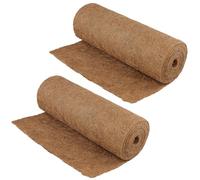 MOUYAT 2 PCS Hanging Basket Liners, 12 x 118 inch Garden Basket Liners, Brown Natural Coco Liner Roll Suitable for Flower Basket Garden Decoration, Reptile Carpet, Lizard Cage Mat