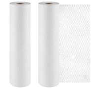 MOUYAT 2 Roll Honeycomb Packing Paper, 30cm x 30m White Packing Paper for Moving, Honeycomb Wrapping Wrap Roll for Flowers, Packing Breakables, Moving House