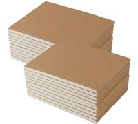 MOUYAT 20 Pack A6 Flip Book, 60 Sheets 120 Pages Kraft Cover Blank Notebook, Small Notepad Pocket Sketchbooks for Drawing, Sketching, Note-Taking, Journal, 14 x 10.2cm