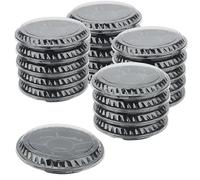 MOUYAT 20 PCS 12 Inch Round Plastic Snack Trays with Lid, Serving Platter with Lid, Hold 1500g 6 Divided Compartments Tray with Lids for Salad, Appetizers, Snacks, Fruit