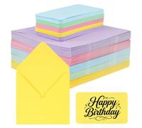 MOUYAT 200PCS Blank Cards and Envelopes Set, 100 Cards and 100 Envelopes, Multicolour Cardstock with Matching Envelope for Greeting Cards, Invitations, Thank You Notes