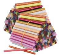 MOUYAT 210 Pcs Hot Glue Sticks, 7mm x 100mm Coloured Hot Melt Glue Sticks for Glue Gun, Fast-Drying Mini Glue Gun Sticks for DIY, Crafts, and Home Repairs, 15 Colours