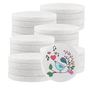 MOUYAT 25 PCS 2.5 Inch White Round Rocks for Painting, Large Flat Rocks Stones 8mm Thick Smooth Pebbles for Painting Mandala and Kindness Rocks, Crafts Rock Arts