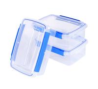 MOUYAT 3 PCS Food Storage Containers, 3L Stackable Airtight Meal Prep Boxes with Lids, Plastic Freezer Storage Boxes for Meal Prep, Fridge Organisation