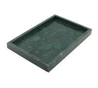 MOUYAT 30x20x3cm Natural Marble Stone Tray, Green Rectangle Marble Vanity Tray Organizer, 2.4KG Marble Coffee Table Serving Tray, Decorative Toilet Tank Storage Tray Bath Tray for Bathroom,Vanity,Sink