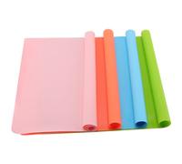 MOUYAT 4 PCS 40 x 30cm Large Silicone Mat, 4 Colors Heat-Resistant Silicone Baking Mat Sheets, Reusable Non-Stick Silicone Mats for Worktops Crafts Jewelry Casting Resin Mat
