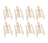 MOUYAT 8 Pack Wooden Tabletop Easel, 40x22 cm Portable Desk Easel Stand for Artists, Beginners, and Professionals, Small Adjustable Painting Stand for Canvas, Drawing, and Display,