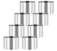 MOUYAT 8 PCS Stainless Steel Cake Rings, 3inches Mini Cheesecake Moulds Non Stick Dessert Rings for Desserts, Crumpets, Mousse, Cake, Tart, 7.5 x 5.5cm