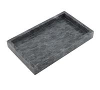 MOUYAT Grey Marble Tray, 30x20 cm Rectangle Marble Vanity Trays, Decorative Bathroom Tray for Sink