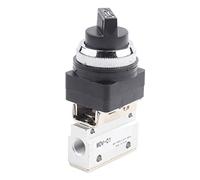 MOV - 01 2 - Way 2 - Position Pneumatic Valve | G1 / 8 Hand Control Mechanical Valve for Pneumatic Systems | Manual Pneumatic Valve for Cylinders/Diaphragms/Pressure Control