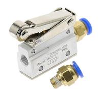 MOV-02 PT 1/8 Inch Female Thread 3 Position 2 Way Pneumatic Mechanical Valve MOV-321 Reversing Valve Roller Hand Manual Valves 1Pcs(MOV-02 8MM)