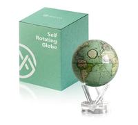 MOVA Globe - Antique Cassini Green Classic (4.5") | Solar Powered Rotating Desktop Globe | Classic Decorative Gift | No Wires or Batteries | Silent Motion Decor