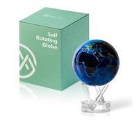 MOVA Globe - Earth at Night Classic (4.5") | Rotating Globe Powered by Light, No Batteries or Cords | City Lights Satellite Imagery | Unique Gift or Modern Desk Decor