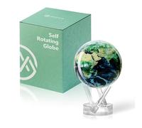 MOVA Globe - Earth with Clouds Classic (4.5") | Self-Rotating Globe Powered by Light | Silent Motion, No Batteries or Wires | Unique Desk Decor or Gift for Space Lovers