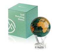 MOVA Globe - Emerald Green and Gold Classic (4.5") | Solar-Powered Motion | No Batteries | Gift for Desk, Home, or Office