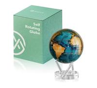 MOVA Self Rotating Globe, Cerulean Blue and Gold Signature (6")
