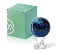 MOVA Self Rotating Globe, Earth at Night Signature (6") | solar powered rotating globe, no batteries or cords, gift for geography lovers, premium kinetic display, office desk decor
