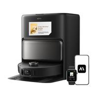 Mova V50 Ultra Complete Robot Vacuum Cleaner and Self-Emptying Scrubber with 24000 Pa Suction, Thermal Floor Wash with DuoSolution System, FlexiRise Navigation and StepMastera System Black