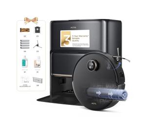 MOVA Z60 Ultra Roller Complete Robot Vacuum and Mop, 28,000Pa Suction, Roller Real-Time Flutting Self-Washing, Auto Carpet Shield, Extendable for Edge Cleaning, Anti-tangle DuoBrush, Care-Free Station