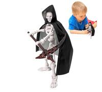 Movable Action Figure - 13cm Poseable Robot | Multi-Jointed Skeleton Doll - Hat Cape Set | ABS Articulated Figure For Collectors, Play, Storytelling, Display