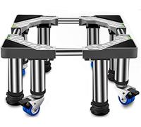 Movable Adjustable Base Washing Machine Stand Appliance Trolley eels 45-65cm Castors for Stainless Steel Fridges Stand Heightening Vertical Air Condi,