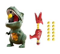 Movable Dinosaur Shooting Toy, Shooting Target Game Toys, with Pump Gun & Balls, LED Score Record, Dinosaur Game, Family Interactive Dinosaurs Toy, Xmas Birthday Gifts for Boys Girls (1 gun+12 balls)