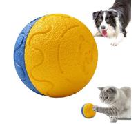 Movable Dog Toy Ball - Interactive Teething Ring Rolling Play Durable Chew Toy Solution for Teething Comfort | Funny Pet Ball for Puppies, Dogs, Cats, Kittens, Indoor and Outdoor