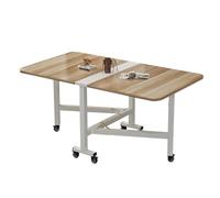 Movable Folding Dining Table, Space Saving Extendable Folding Dinner Table With 6 Wheels, Foldable Kitchen Table, Multifunction Table Drop Leaf Dining Table, For Kitchen, Small Spaces, Livin LWX