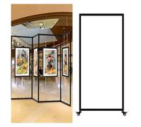 Movable Folding Display Rack For Painting Exhibition, Metal Advertising Shelf Rack Billboard, Freestanding Display Racks, For Gallery School Museum(1pc,120x240(47.2x94.5in))