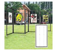 Movable Folding Display Rack For Painting Exhibition, Metal Gallery Display Board, Freestanding Display Racks, Photography Display Stand, For Gallery School Museum(8pcs,60x160(23.6x63in))
