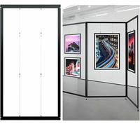 Movable Folding Display Rack for Painting Exhibition, Publicity Work Shelf, Metal Advertising Billboard