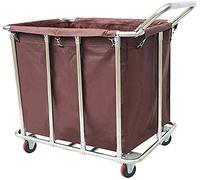 Movable Hand Trucks - Household Serving Cart & Hotel Laundry Sorter Storage Trolley with Wheels & Handle nizer with Bag Brown 90x65x85cm - Perfect for Easy Transport & nization