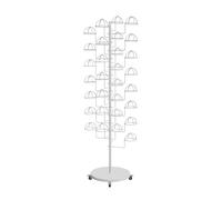 Movable Hat Display Rack - Large Capacity Metal Organizer for Versatile Storage of Hats and Wigs