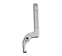Movable Head Adjustable Hook Spanner Wrench with Square Head for Bolt and Round Nut Handling, Forged Steel Construction with Polished Chrome Finish (19-51mm)