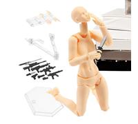 Movable Joint Figures - Small Flexible Limbs, Realistic Pose Shape | Miniature Character With Adjustable Form For Display Setup Photography Decoration Tabletop Drawing Studio Reference Use
