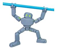 Movable Joints Robot Action Figure - Fully Poseable Flexible Figurine with Multiple Articulations, Ideal for Stop-Motion Animation, Desk Display, Shelf Decor - Great Gift for Kids Ages 4+